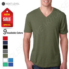 Next Level Men's Preimuim Fit Triblend V-Neck S-XL T-Shirt R-6040