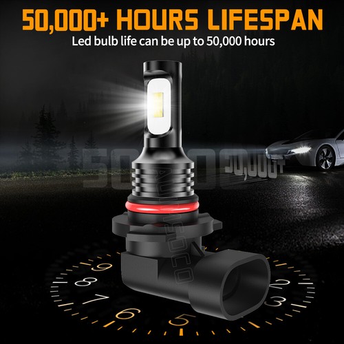 9005 9006 10000K Super White Bright LED Headlights Kit Combo Bulbs HIGH/LOW Beam - Picture 13 of 18