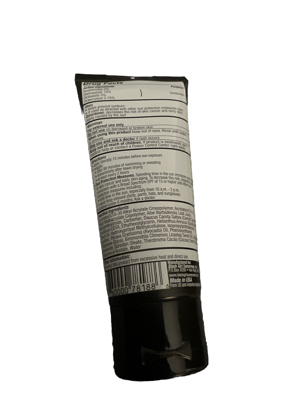 Black Girl Sunscreen Lotion for Face & Body, SPF 30, 2 fl oz. Expires 12/25