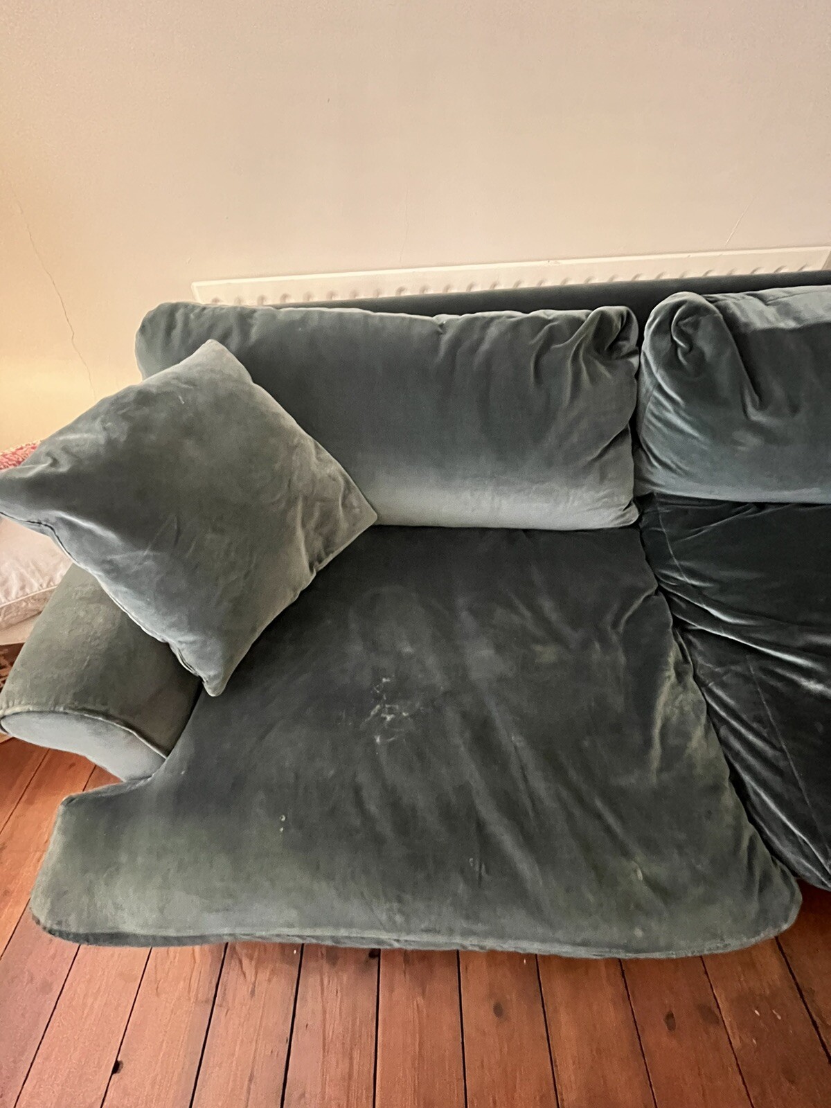 Green Velvet Loaf Sofa eBay