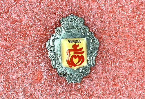 BROCHE ANCIENNE BLASON Troyes Coat Of Arms Pin Armoiries Heraldique EUR