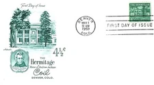 USA FDC - 1959 - 4 1/2c Coil Regular Issue The Hermitage, Scott # 1059 Artmaster