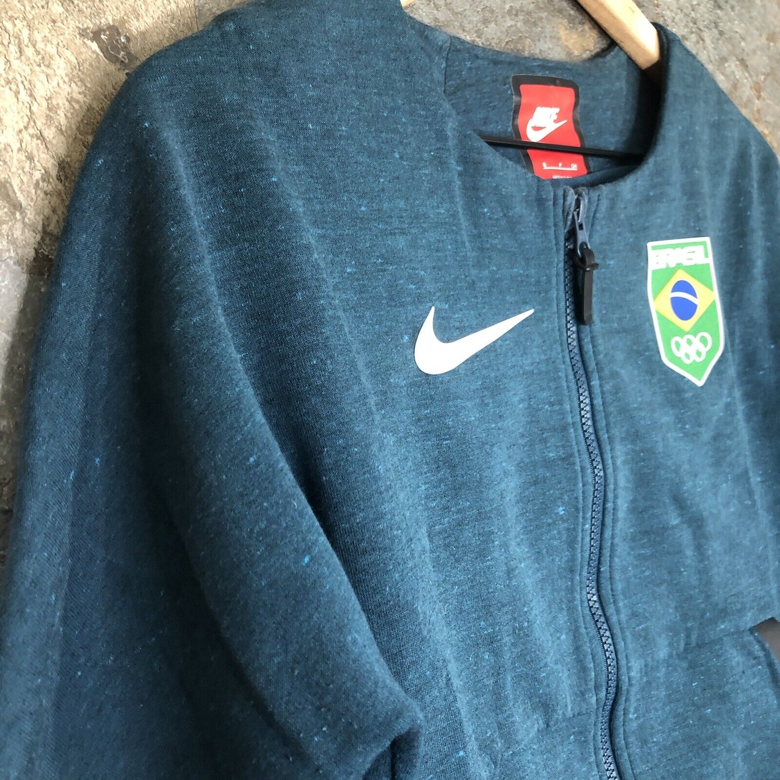 Nike Brasil Olympics Sportswear TECH Fleece Brazil Jacket 806997 Womens Sz  Large 91209460962