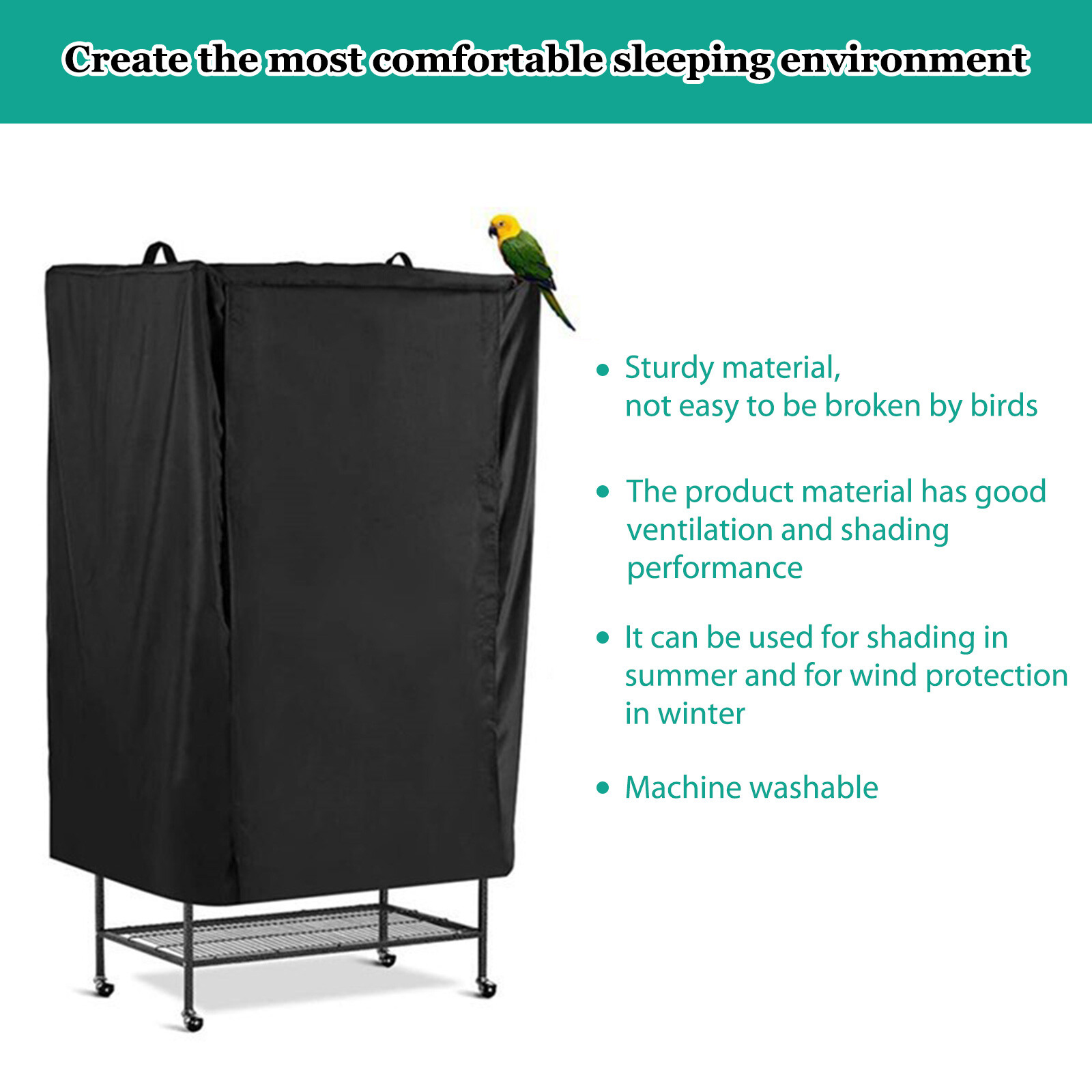 T0 Universal Bird Cage Cover Waterproof Parrot Nests Cover Breathable