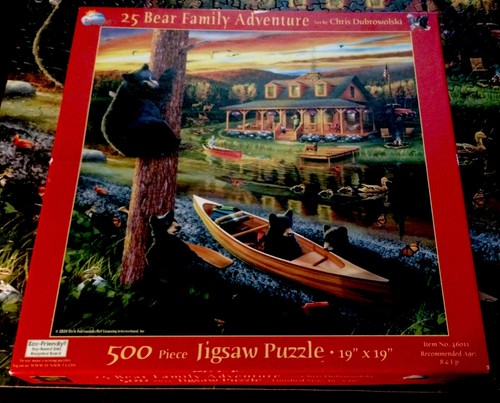 SunsOut 500 Pcs “25 Bear Family Adventure” 19” X 19” Jigsaw Puzzle EC - Picture 2 of 2