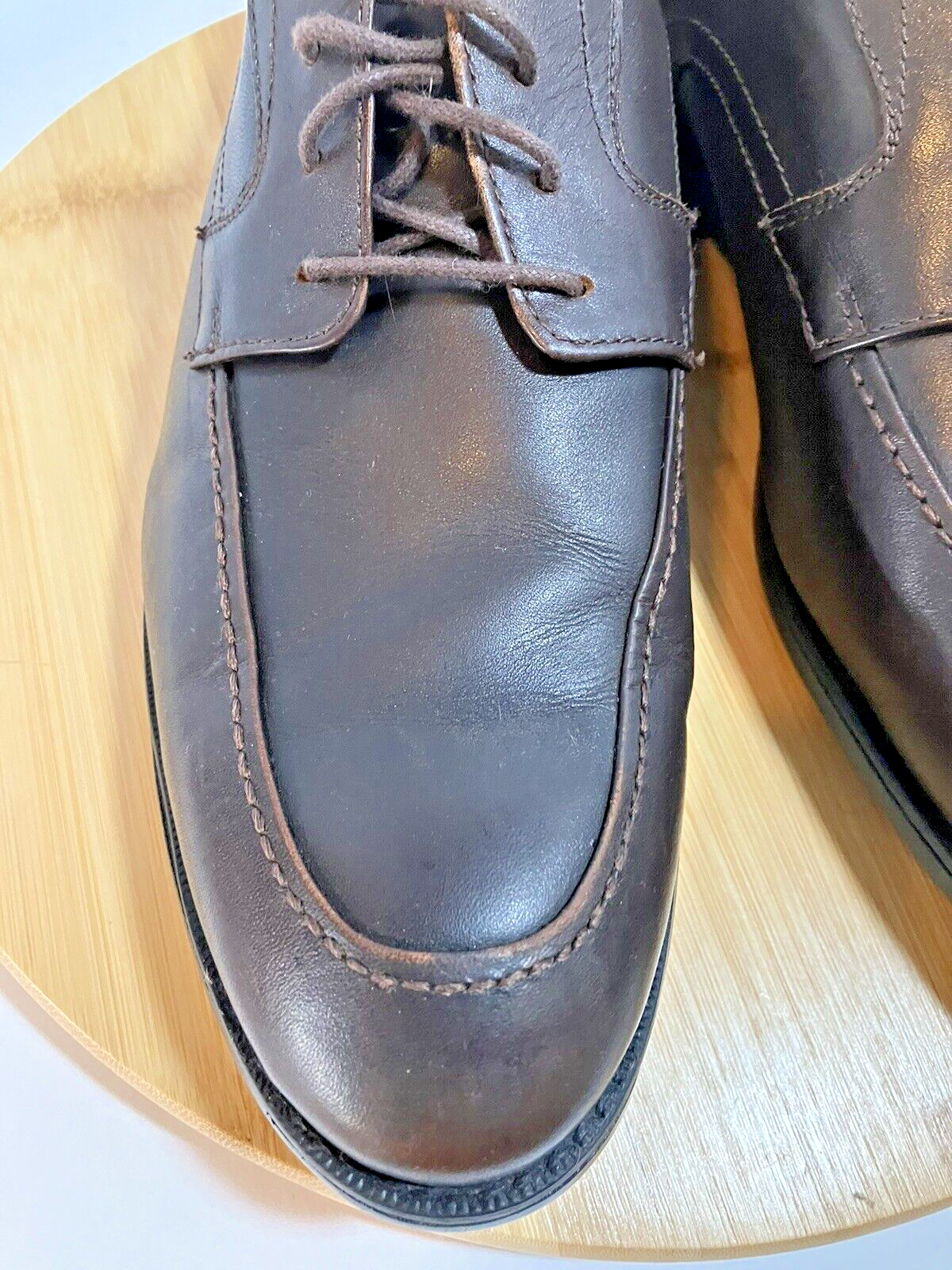 SAOLA Scarpa Oxford stringata JOHNSTON & MURPHY uomo XC4 IMPERMEABILE pelle di pecora marrone TG 9 M
