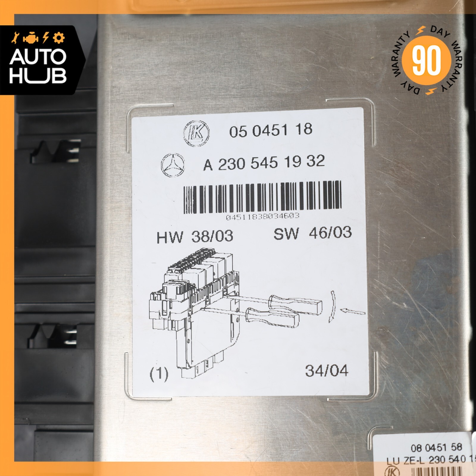03-12 Mercedes R230 SL500 SL55 Front Left SAM Fuse Box Control Module OEM 41k