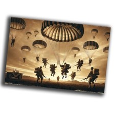 nice vintage Airborne Paratroopers retro WW2 Photo Glossy 4 6 in M35