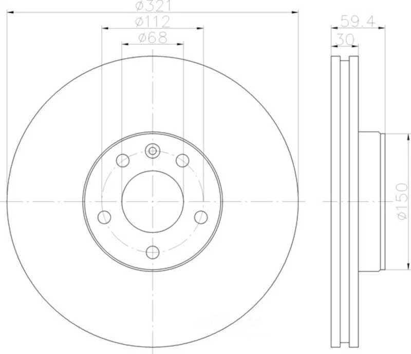 Hella Pagid - Alto carbono e totalmente revestido serve 2005-2011 Audi A6 Quattro HELLA - Imagem 2 de 4