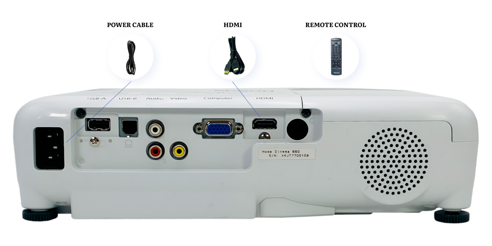 Epson Home Cinema 660 Portable 3LCD Projector Images up to 300" 4K 3300 Lumens🎬