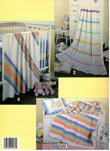 Rainbow Baby Afghans Crochet Booklet Leisure Arts 2260 - Picture 2 of 2