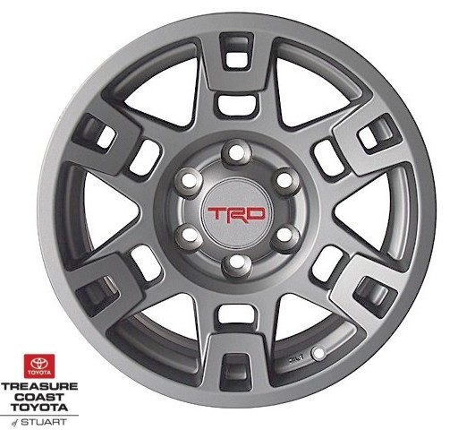 2/2[新品] TOYOTA TRD 純正 R17 6x139.7 Toyota 4 Runner FJ Cruiser Matte Gray 17 TRD 6 Spoke Alloy