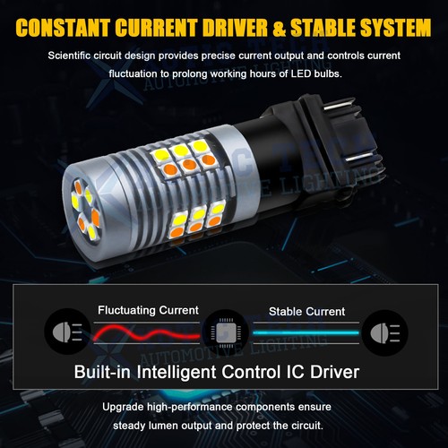 3157 3157A White Amber Switchback LED Turn Signal Light Bulbs Blinker For Ford - Bild 4 von 21
