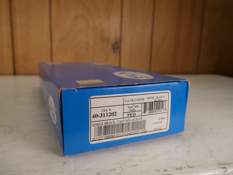 Blanco XSMALL TOBILLO CON CORDONES Se adapta a izquierda o derecha NUEVO Foto 2 de 3