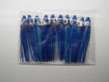 2-1/8" Octopus Squid Skirt North Pacific Trolling Lure Vinyl Glow 10 Pack 