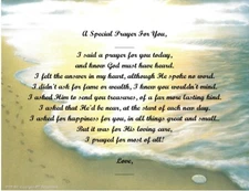 A Special Prayer For You Personalized Poem Gift #2 (For Aunt thru Granddaughter)