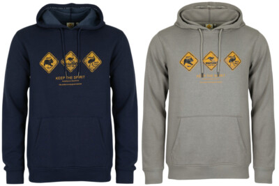 Roadsign Hoodie Navy Grau M-XXXL Pullover Kapuze Sweater Koala Känguru Strauss