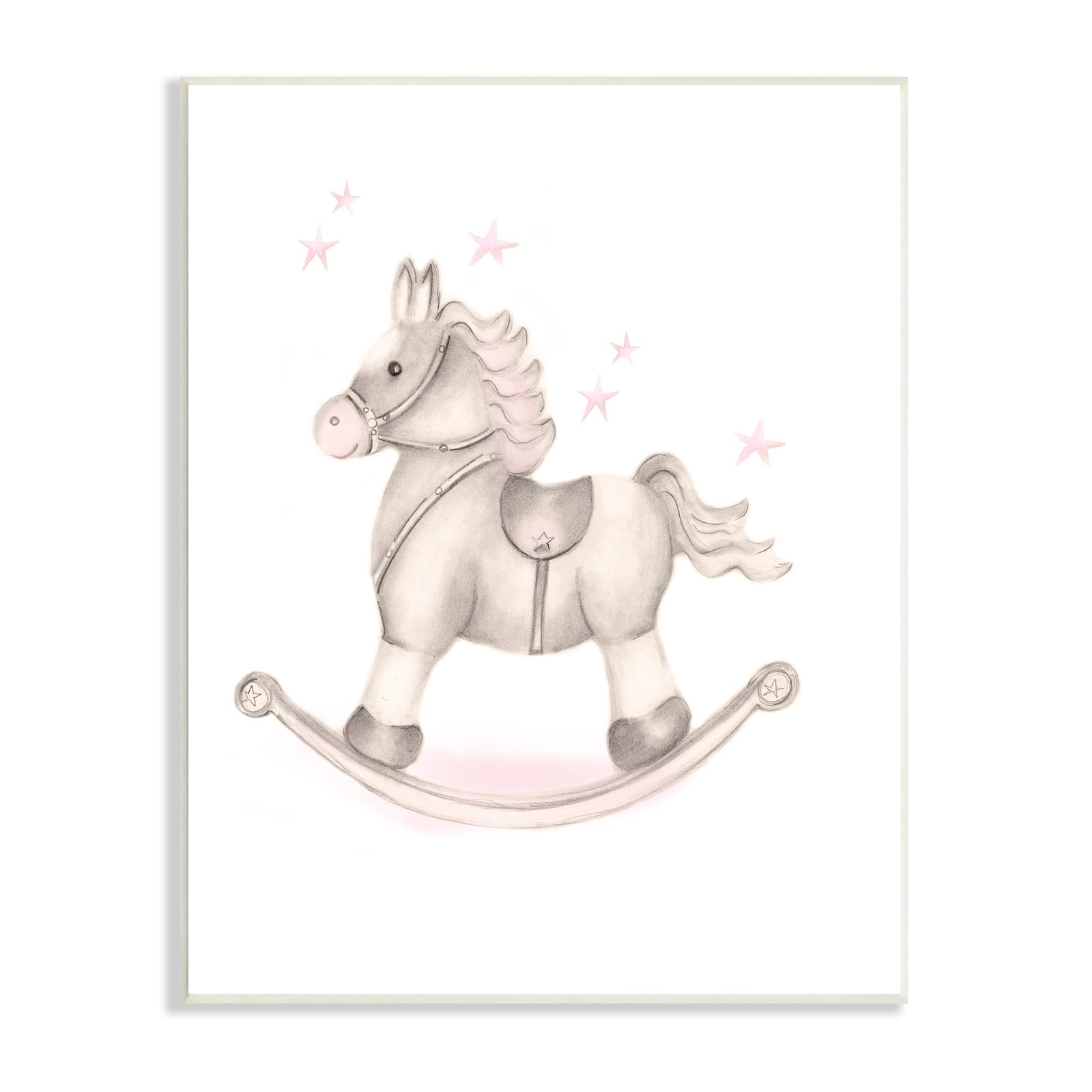 Pink Rocking Horse Nursery Toy Illustration, Design by Studio Q
