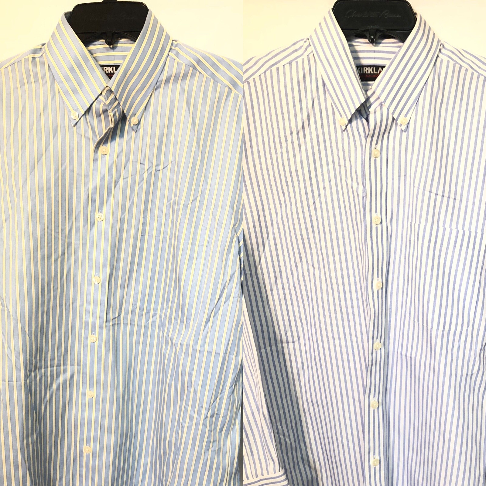 2 Mens kirkland signature dress shirts size 15 1/2 / … Gem