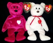  Valentino , Valentina the Teddy Bear, Ty Beanie Babies ,  Rare , With Errors !