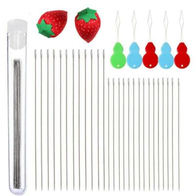 47Pcs Seed Beading Needles Extra Fine Thin Long Straight Needle Jewelry Making