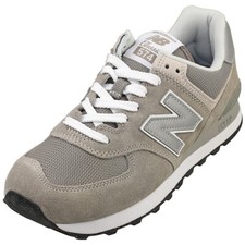 New Balance 574 Mens Fashion Sneakers in Grey Silver - 9 US