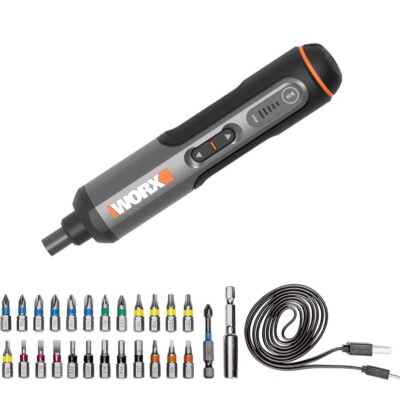 WORX WX240 3.6V (4V MAX) Mini Electric Screwdriver with 3-Gear Torque, 5Nm Power