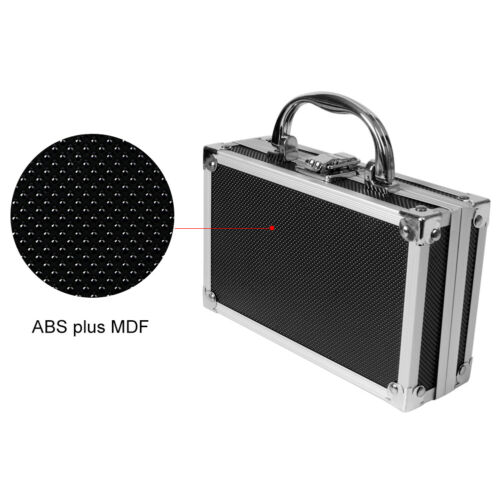 Portable Tool Box Aluminium Alloy Toolbox Storage Case Foam Filled Shockproof - Picture 2 of 17
