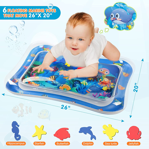 Infinno Inflatable Tummy Time Mat Premium Baby Water Play Mat for Infants and To - Picture 3 of 12