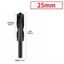 Broca 1/2" vástago reducido 12-35 mm herrero HSS taladro giratorio para acero metal