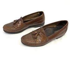 97 Hush Puppies Men's San Remo 19117 Kiltie Leather Tassel Loafers Size 9W