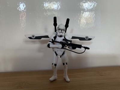 Vintage Hasbro Star Wars Actionfigur Clone Krieger Jetpack 2004