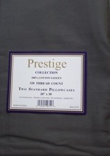 New Dark Gray Solid Color 100 Cotton Standard Size Pillow Cases 320 Thread NWT