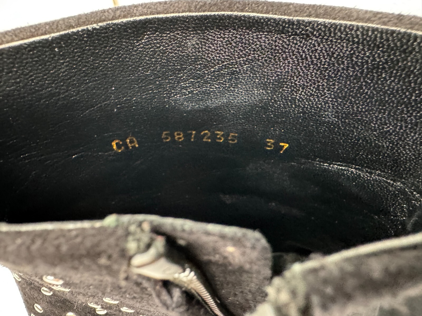 Stivaletti Saint Laurent Kiki tacco alto nero argento numero 37 buone condizioni