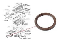 Hintere Kurbelwelle ÖLdichtung 90.5MM FüR Mitsubishi Pajero Shogun MK2 4M40