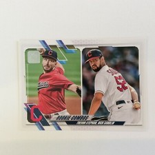 2021 Topps Update US121 Trevor Stephan Nick Sandlin RC Cleveland Indians