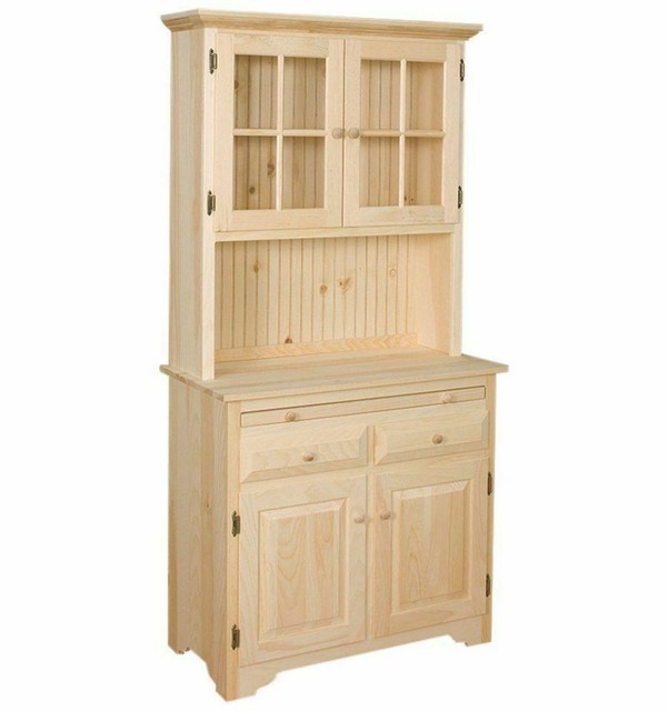 Solid Unfinished Solid Pine HOOSIER China HUTCH Country Amish