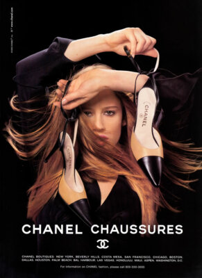2000 Chanel Chaussures shoes Lagerfeld fashion 1-page MAGAZINE AD