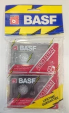 BASF Ferro Extra I Blank 60 min Cassette Tape SEALED NEW 2-PACK