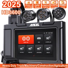 ANCEL HD3600 Heavy Duty Truck Scanner DPF Regen for CAT John Deere Komatsu Volvo
