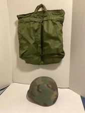 US Military PASGT Helmet M-3 6470-01-0927-7527 UNICOR with helmet bag