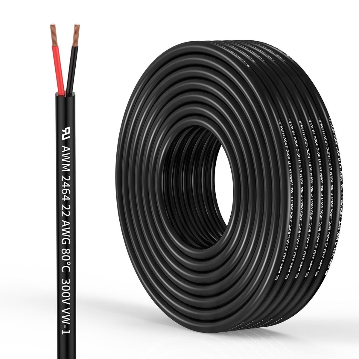 20 meter 22 AWG 5 x 0,3 mm² elektrische kabel, 5-aderige kabel 5