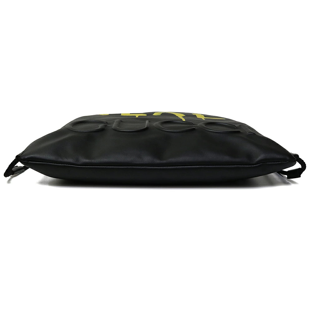 GUCCI Ghost Logo Drawstring Knapsack 36x43cm Cowh… - image 7