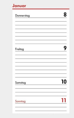 Terminplaner-Einlage 2026 - A8 - MINI KALENDARIUM 1 WO=2 SEI