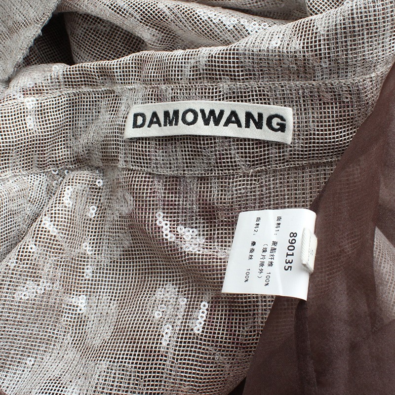 Cappotto doppio bottoni paillettes top beige altra marca 66 77 101909626