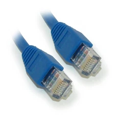 75ft Cat5E Ethernet RJ45 Patch Cable  Stranded  Snagless Booted  BLUE