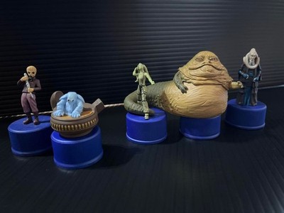 Used_Star Wars Pepsi Bottle Caps Figurine Set - Rare 5 Piece Collection