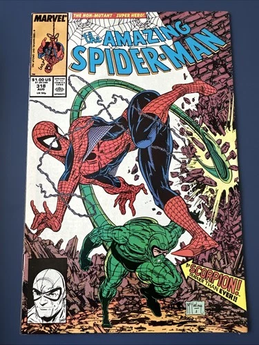 AMAZING SPIDER-MAN #318 | vs Scorpion | McFarlane | Marvel comics NM-