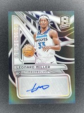 LEONARD MILLER 68/75- 2023-24 Panini Spectra Aspiring Rookie Autographs RC