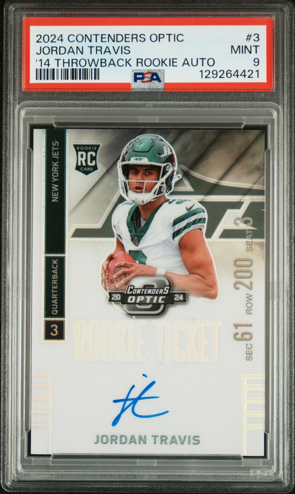 Jordan Travis Panini Contenders Optic 2014 Contenders Throwback Rookie Autographs #3 Base